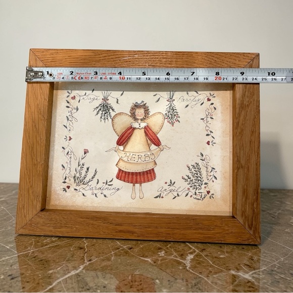Vintage Barbara Mock Angel Herbs Artwork • Cottagecore Kitchen Hanging Decor EUC - Picture 6 of 8